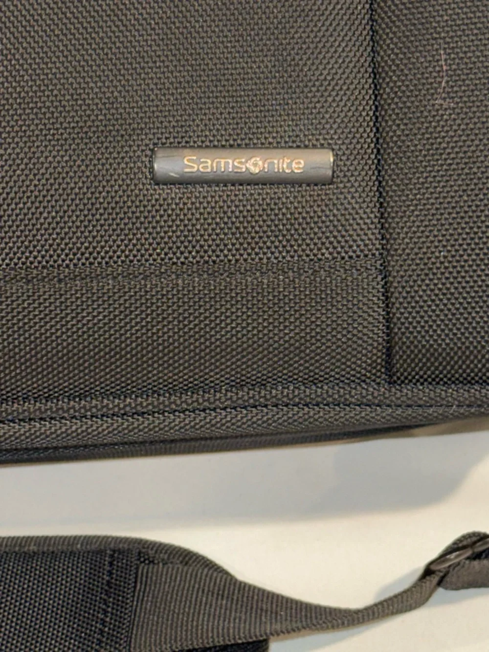 Samsonite Black Laptop Briefcase with Front Organizer and Padded Strap